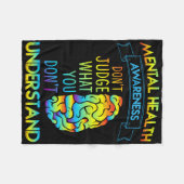 Mental Health Awareness Shirt maakt een einde aan Fleece Deken (Voorkant (Horizontaal))