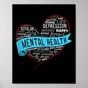 Mental Health Awareness Shirt voor vrouwen en Mann Poster