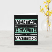 Mental Health Awareness Stigma Premium Kaart (Gele Bloem)