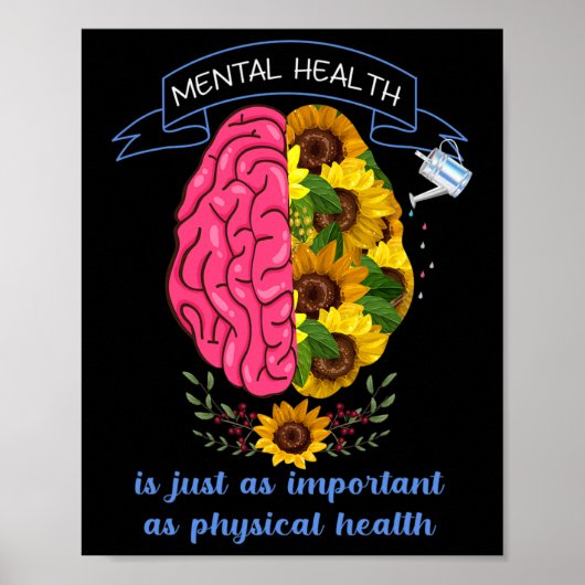Mental Health Awareness Suicide Prevention Think P Poster (Voorkant)
