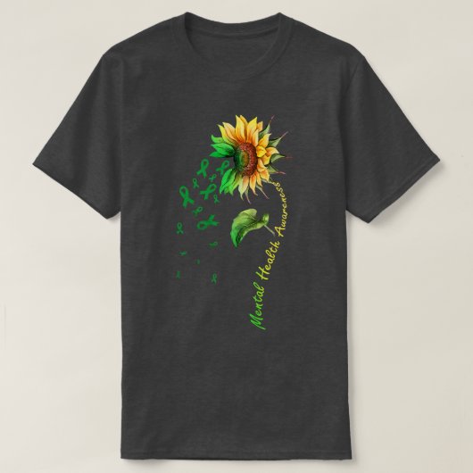 Mental Health Awareness Sunflower Premium  T-shirt (Design voorkant)
