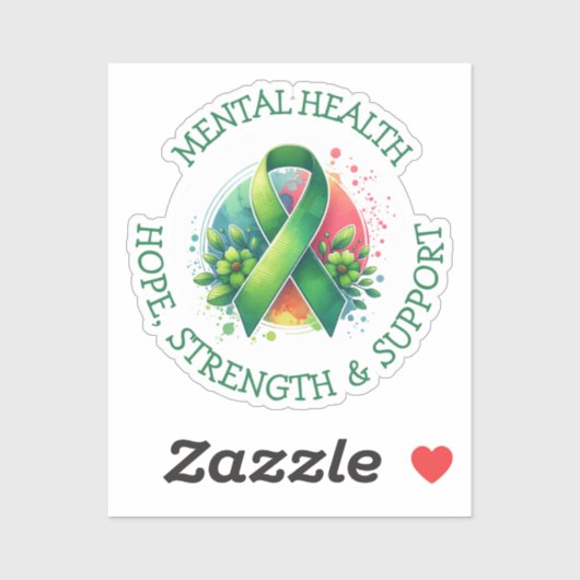 Mental Health Awareness - Support Strength Support Sticker (Vel)
