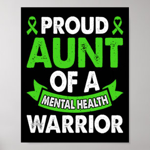 Mental Health Awareness Tante van de mentale krijg Poster