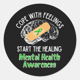 Mental Health Awareness Therapist Psychology Ronde Sticker