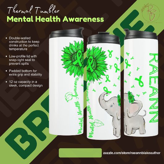 Mental Health Awareness Thermal Tumbler Thermosbeker