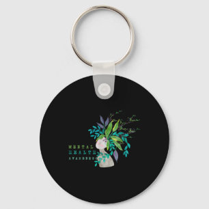 Mental Health Awareness Tree Green Ribbon Mannen W Sleutelhanger