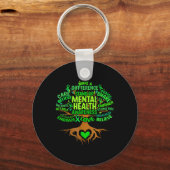 Mental Health Awareness Tree Mannen vrouwen Green  Sleutelhanger (Voorkant)