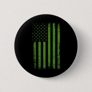Mental Health Awareness USA Flag Green Flag Ronde Button 5,7 Cm