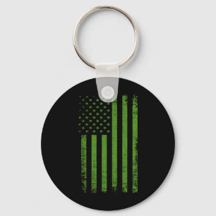 Mental Health Awareness USA vlag Groene vlag Sleutelhanger
