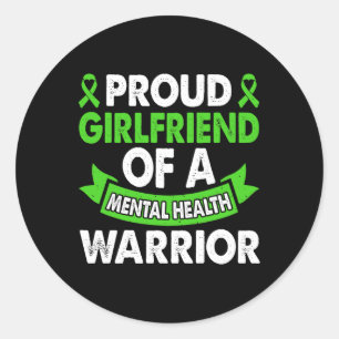 Mental Health Awareness Vriendin Warrior Mental Ronde Sticker