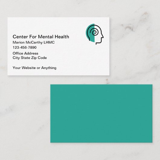 Mental Health Counselor Business Cards Visitekaartje (Voorkant / Achterkant)