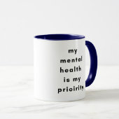 Mental Health First Motivational Mug for SelfLove Mok (Voorkant rechts)