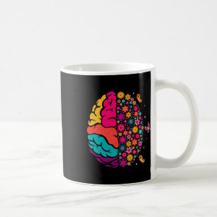 Mental Health Floral Brain Depression Awareness Co Koffiemok