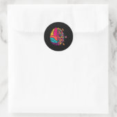 Mental Health Floral Brain Depression Awareness Co Ronde Sticker (Tas)