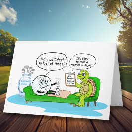 Mental Health Get Well, Golf Humor for Support Kaart