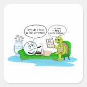 Mental Health Get Well, Golf Humor for Support Vierkante Sticker (Voorkant)