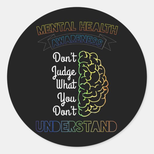 Mental Health Gift Ronde Sticker (Voorkant)