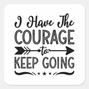 Mental Health I Have The Courage Anxiety Anxie Vierkante Sticker