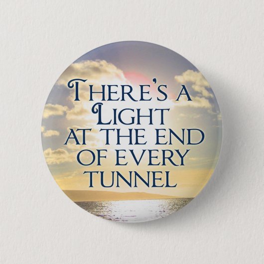 Mental Health Inspirerend Quote Hope Sunset Ronde Button 5,7 Cm (Voorkant)