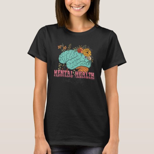 Mental Health Matters  Awareness Human Brain Illne T-shirt (Voorkant)
