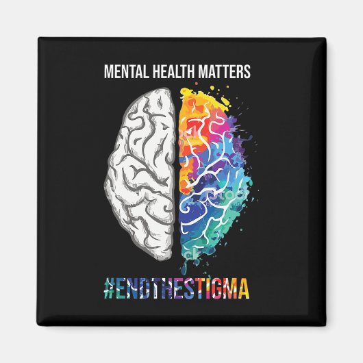 Mental Health Matters Awareness Maand Kostuum Magneet (Voorkant)