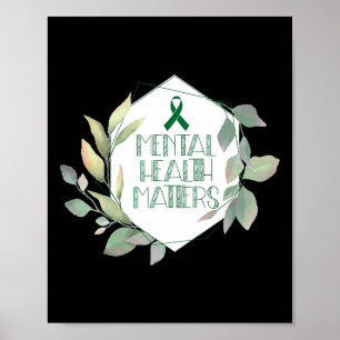 Mental Health Matters bewustzijn Warrior Counselor Poster