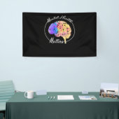 Mental Health Matters Funny Brain Multi-Color Spandoek (Beurs)