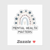 Mental Health Matters Sweatshirt - Regenboogsticke Sticker (Vel)