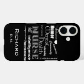 Mental Health Nurse-Attributen/Coal Black Case-Mate iPhone Case (Achterkant (horizontaal))
