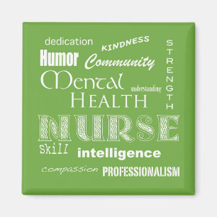Mental Health Nurse Attributes-Lime Green Magneet