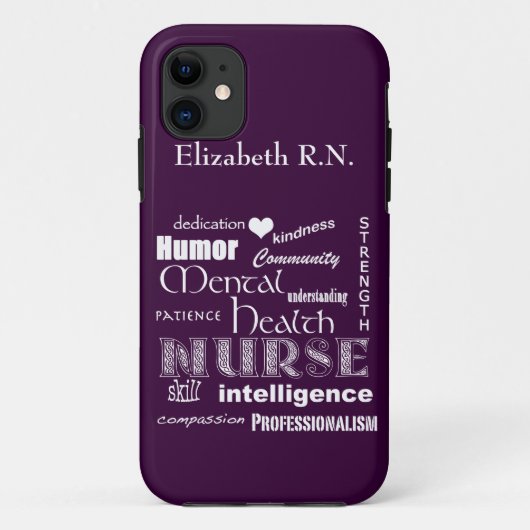 Mental Health Nurse-Attributes /Plum Case-Mate iPhone Case (Achterkant)