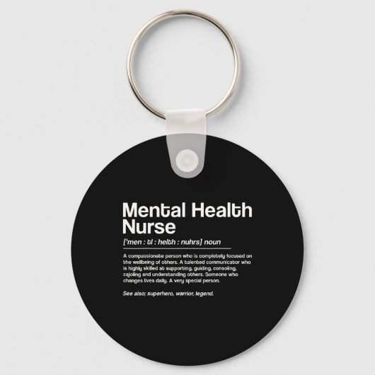 Mental Health Nurse Definition Sleutelhanger (Voorkant)
