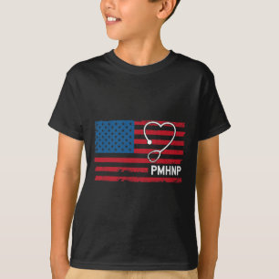 Mental Health Nurse Practitioner USA vlag T-shirt