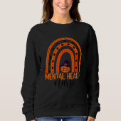 Mental Health Nurse Rainbow Halloween Mental Healt Trui (Voorkant)