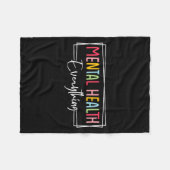 Mental Health Over Everything Suicide Depression A Fleece Deken (Voorkant (Horizontaal))