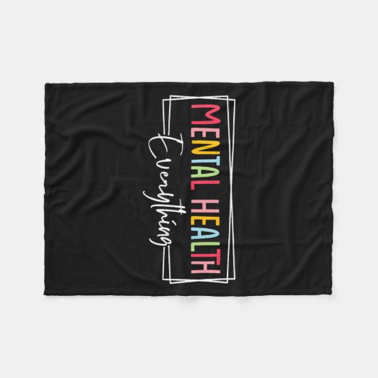 Mental Health Over Everything Suicide Depression A Fleece Deken (Voorkant (Horizontaal))