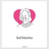 Mental Health Poster | Broken Heart Art Love Sticker (Vel)