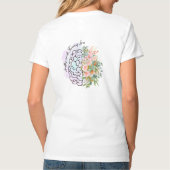Mental Health Quote Waterverf Flower T-shirt (Achterkant)