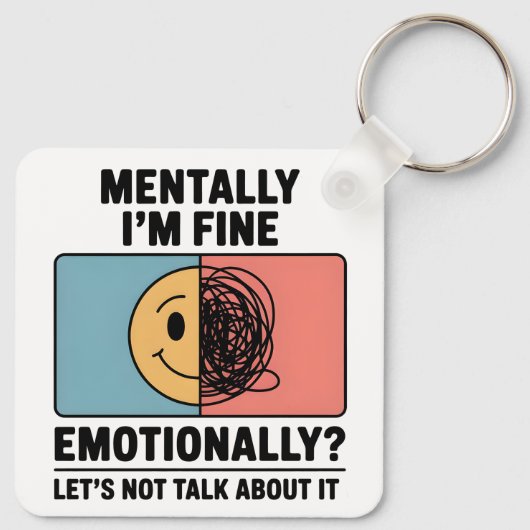 Mental Health Relatable Quote Sleutelhanger (Achterkant)