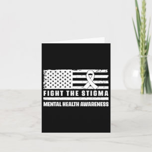 Mental Health Ribbon USA Flag Wij Draag Green Ment Kaart