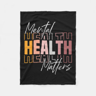 Mental Health S Awareness Month Retro Vintage Fleece Deken