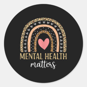 Mental Health S Awareness Shirt Rainbow Leopard PR Ronde Sticker