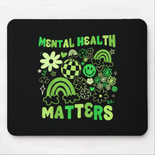 Mental Health S Groovy Floral Mental Health Aware Muismat