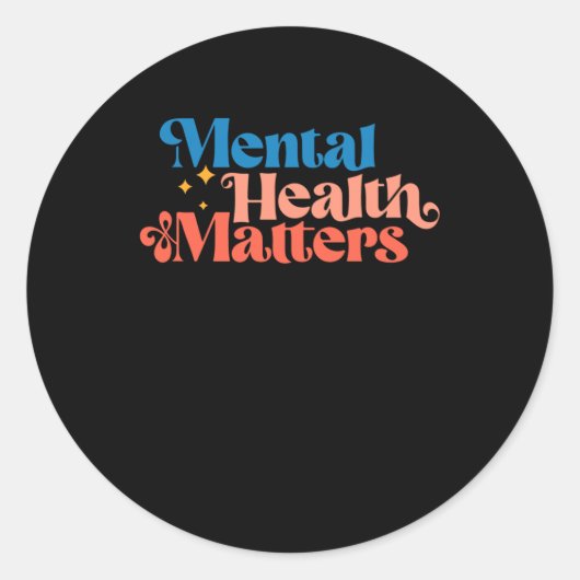 Mental Health S Groovy Font Sticker (Voorkant)