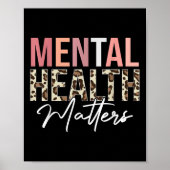 Mental Health S Leopard Human Mental Health Aware Poster (Voorkant)