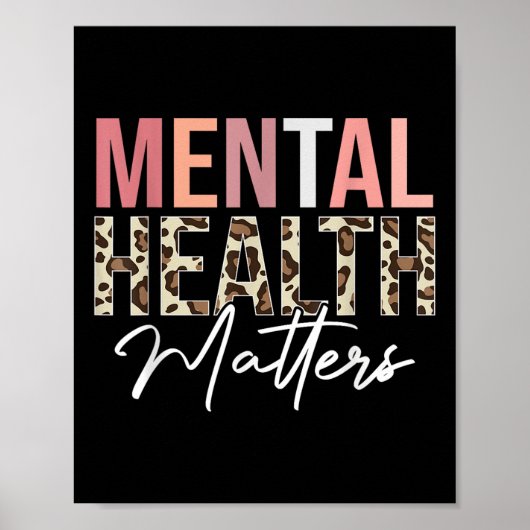 Mental Health S Leopard Human Mental Health Aware Poster (Voorkant)