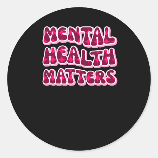 Mental Health S Pink Text Sticker (Voorkant)