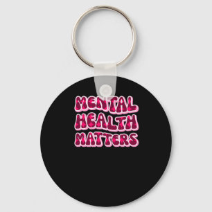Mental Health S Pink Text Sticker Sleutelhanger
