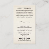 Mental Health Scribble to Growth Sprout Therapist Visitekaartje (Achterkant)