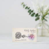 Mental Health Scribble to Heart Unraveling Visitekaartje (Staand voorkant)